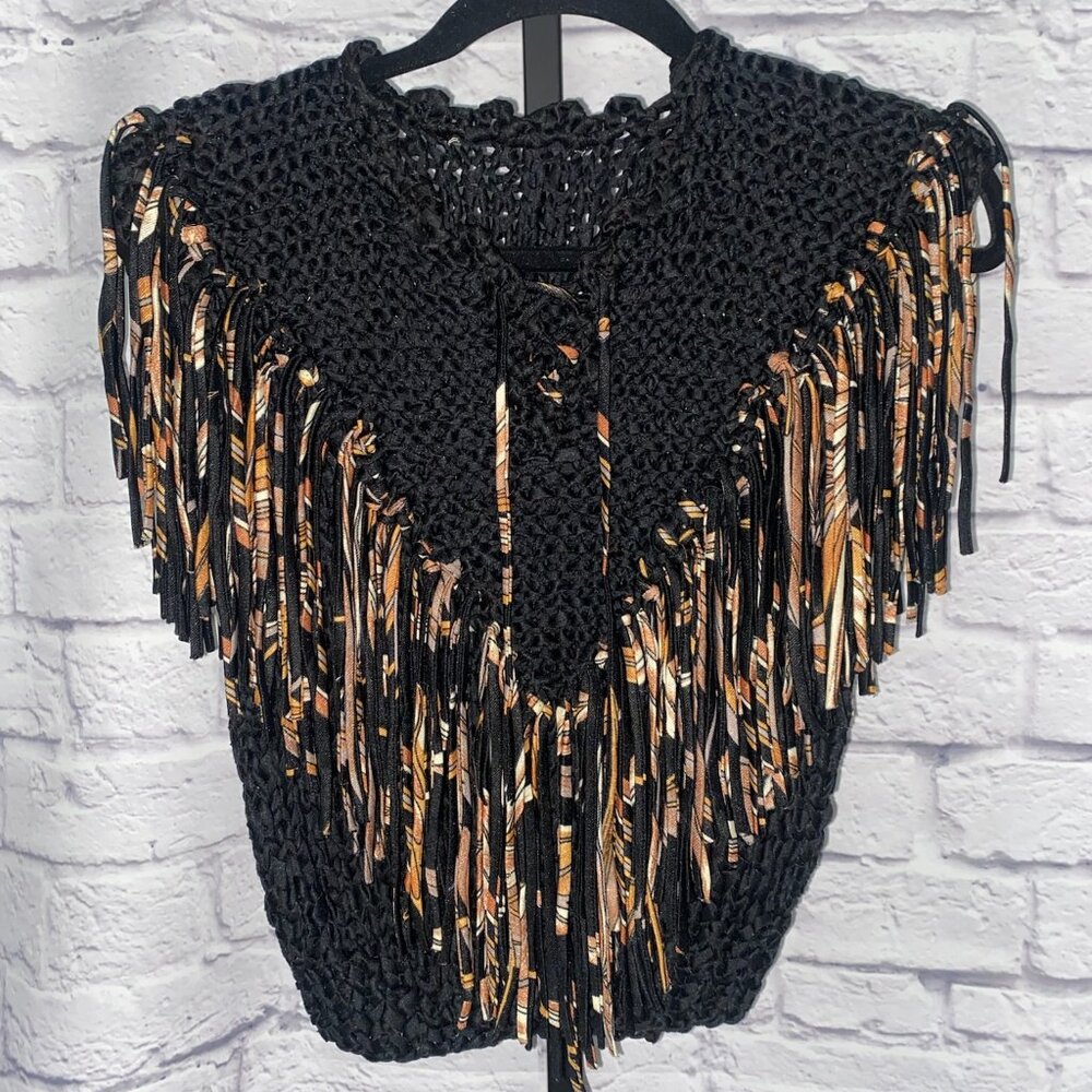 No Label Fringe Top